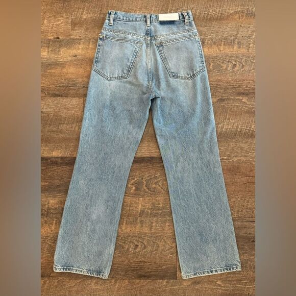 Re/Done 70s Loose Flare Jeans in Color 60s Studded Indigo Denim Women’s Size 24 - Picture 7 of 16